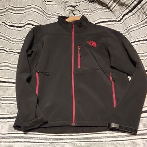 The North Face Men's Apex Bionic Black Jacket with Red Accents